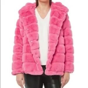 NWT Apparis Goldie Hot Pink Faux Fur Coat